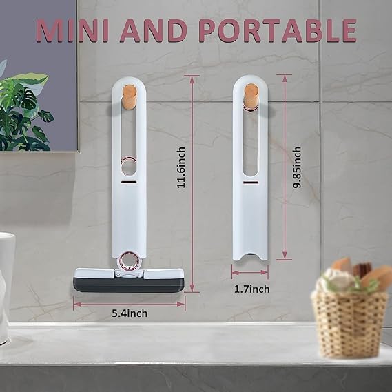 Portable Mini Mop For Kitchen Cleaning, Desk Cleaner, Glass Cleaner Mop, Home and Car Cleaning Mop