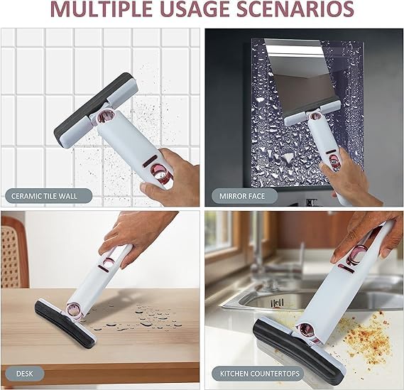 Portable Mini Mop For Kitchen Cleaning, Desk Cleaner, Glass Cleaner Mop, Home and Car Cleaning Mop