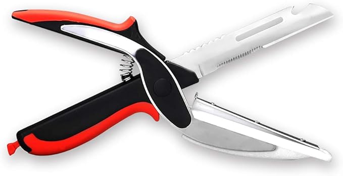 2 In 1 Clever Cutter Kitchen Scissors Quick Vegetable Cutter Vegetable Chopper