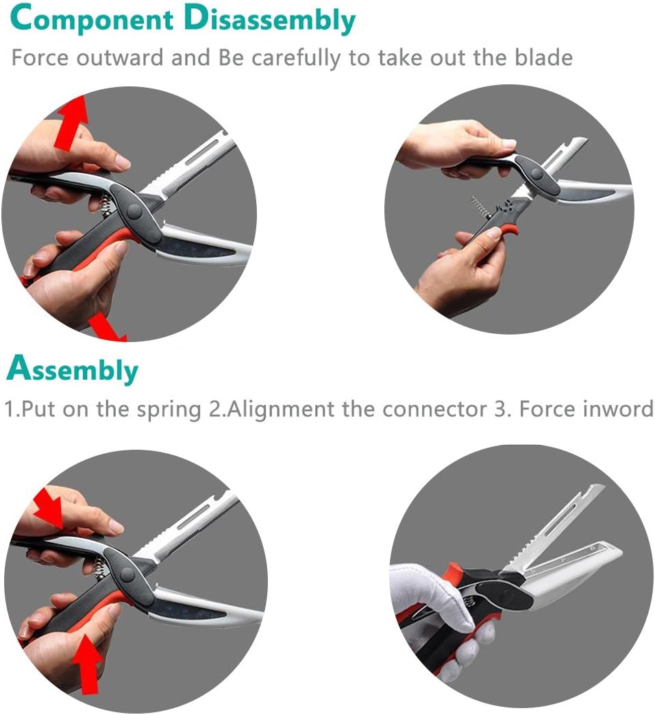 2 In 1 Clever Cutter Kitchen Scissors Quick Vegetable Cutter Vegetable Chopper