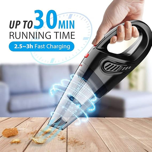 Handheld Vacuum, Hand Vacuum Cordless With High Power, Mini Vacuum Cleaner Handheld Rechargeable For Home And Car Cleaning