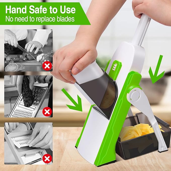 5 In 1 Mandoline Vegetable Slicer Food Chopper, Vegetable Cutter, Quick Fruit Dicer (random Color)