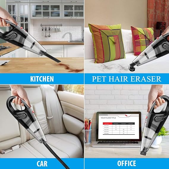 Handheld Vacuum, Hand Vacuum Cordless With High Power, Mini Vacuum Cleaner Handheld Rechargeable For Home And Car Cleaning
