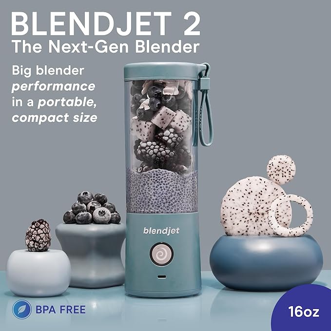 6 Blades Electric Blender Mini Portable Juicer Usb Rechargeable 380ml (random Color)
