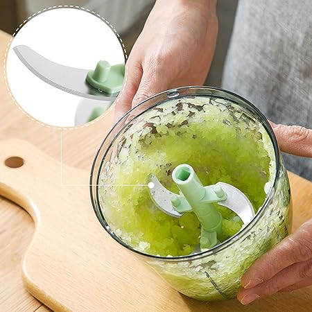 Hand Pulled Multipurpose Chopper & Cutter | Rope Pulled Chopper Multifunctional Meat Grinder, Vegetable Cutter (random Color)