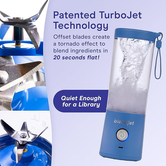 6 Blades Electric Blender Mini Portable Juicer Usb Rechargeable 380ml (random Color)