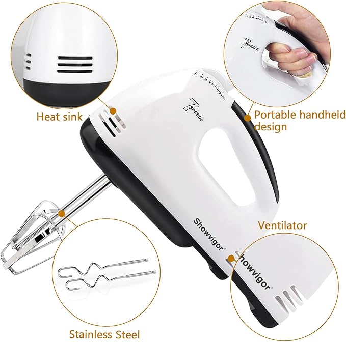 Multifunctional 7 Speed Mini Mixer Electric Food Blender Scarlett Handheld Mixer Egg Beater Automatic Cream