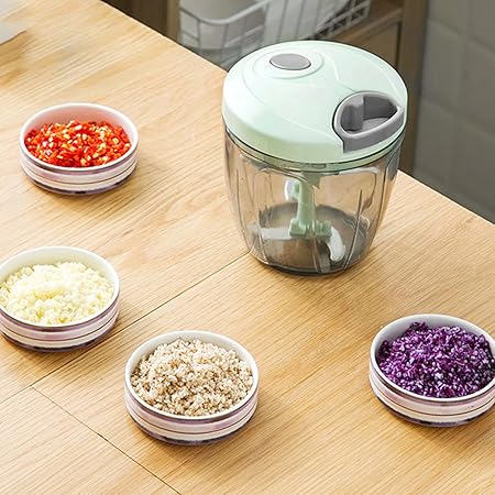 Hand Pulled Multipurpose Chopper & Cutter | Rope Pulled Chopper Multifunctional Meat Grinder, Vegetable Cutter (random Color)