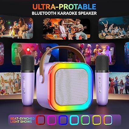 K12 Karaoke Speaker Portable Rechargeable Bluetooth Wireless Speaker With Mic Premium Smart Speaker (random Color)