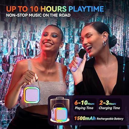 K12 Karaoke Speaker Portable Rechargeable Bluetooth Wireless Speaker With Mic Premium Smart Speaker (random Color)