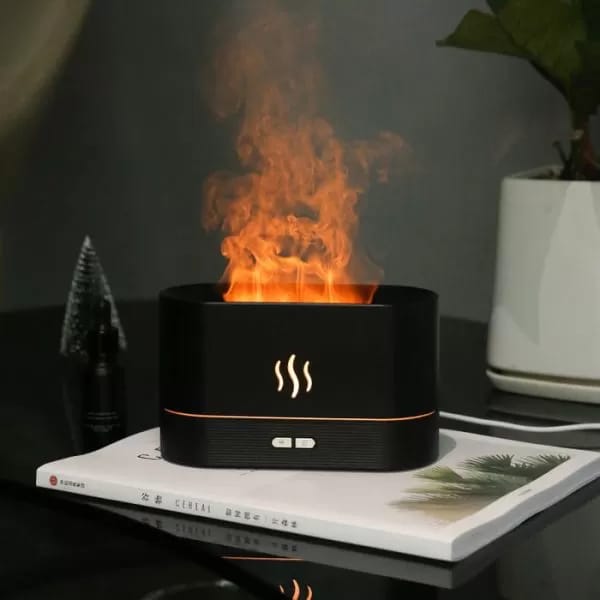 Flame Air Diffuser, Humidifier, Portable-noiseless Aroma Diffuser
