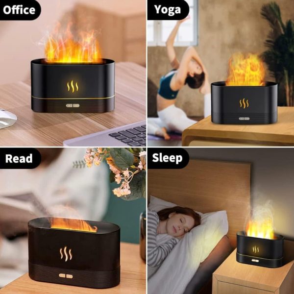 Flame Air Diffuser, Humidifier, Portable-noiseless Aroma Diffuser