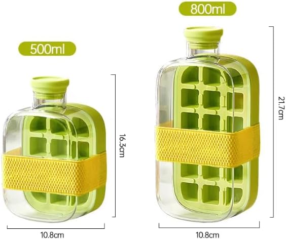 2 in 1 Touch-Free Ice Cube Tray Water Bottle