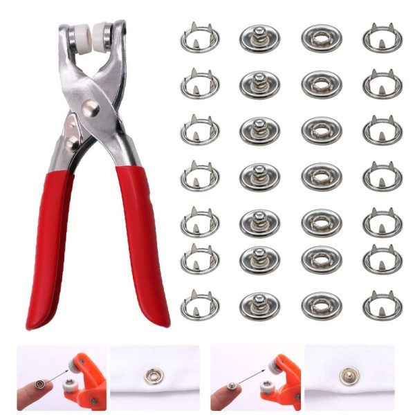 Metal Hand Press Tich Button Machine with Buttons
