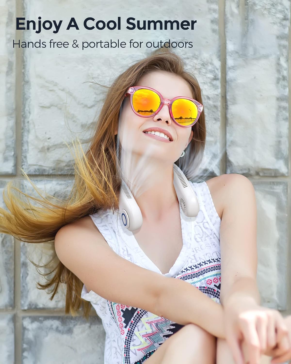 USB Rechargeable Portable Bladeless Neck Fan Box Pack