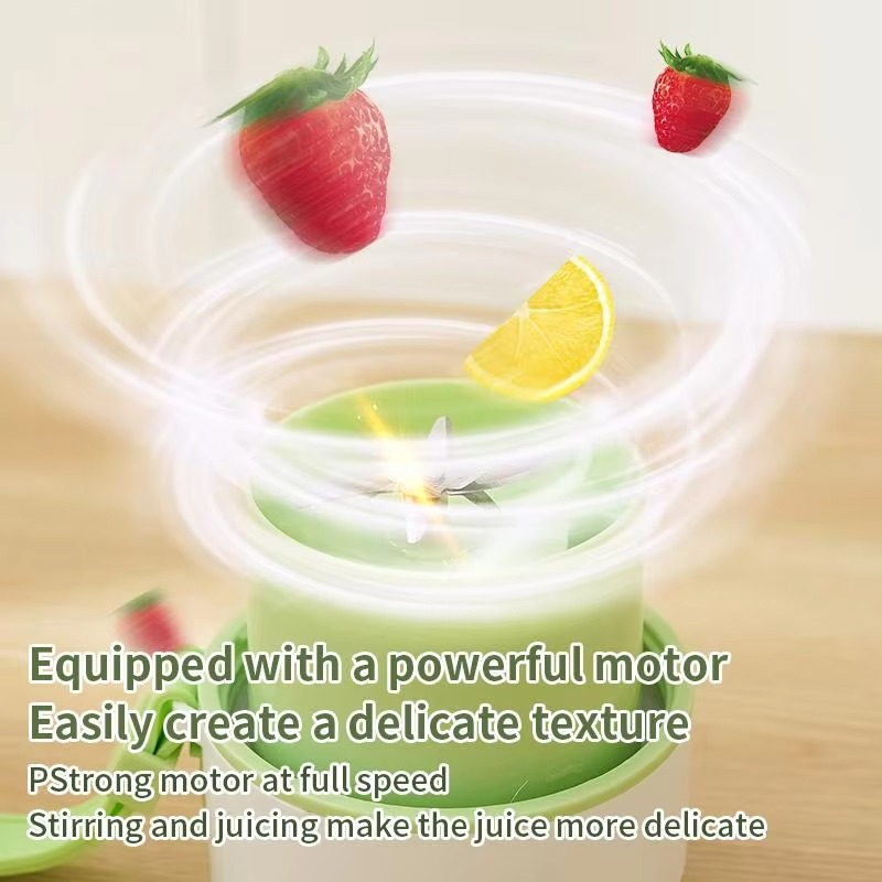 Mini Portable Electric Juicer, Smoothies Mixer Machine, 8 Blades, Home, Office, Travel, 380ml