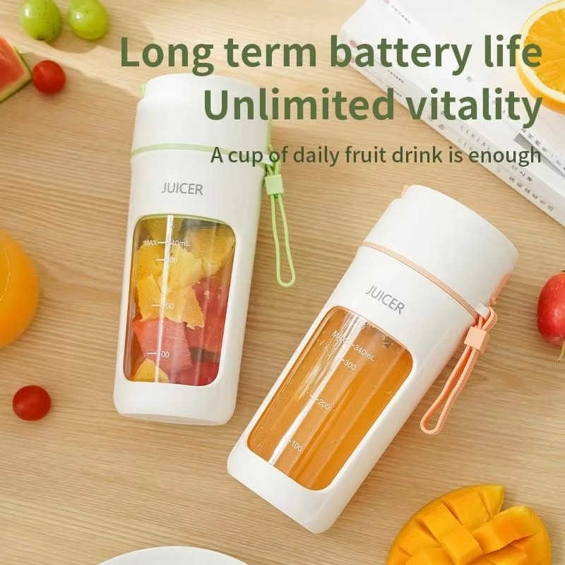 Mini Portable Electric Juicer, Smoothies Mixer Machine, 8 Blades, Home, Office, Travel, 380ml