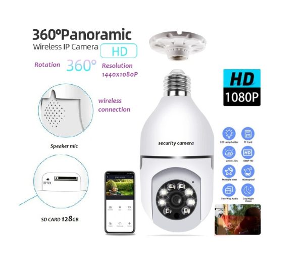 Smart Camera Wifi – Cctv Wifi – Wifi Camera Bulb Socket – Security Camera For Home Wifi – Camera Cctv – Security Camera – Security Camera For Home