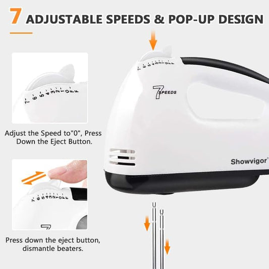 Multifunctional 7 Speed Mini Mixer Electric Food Blender Scarlett Handheld Mixer Egg Beater Automatic Cream