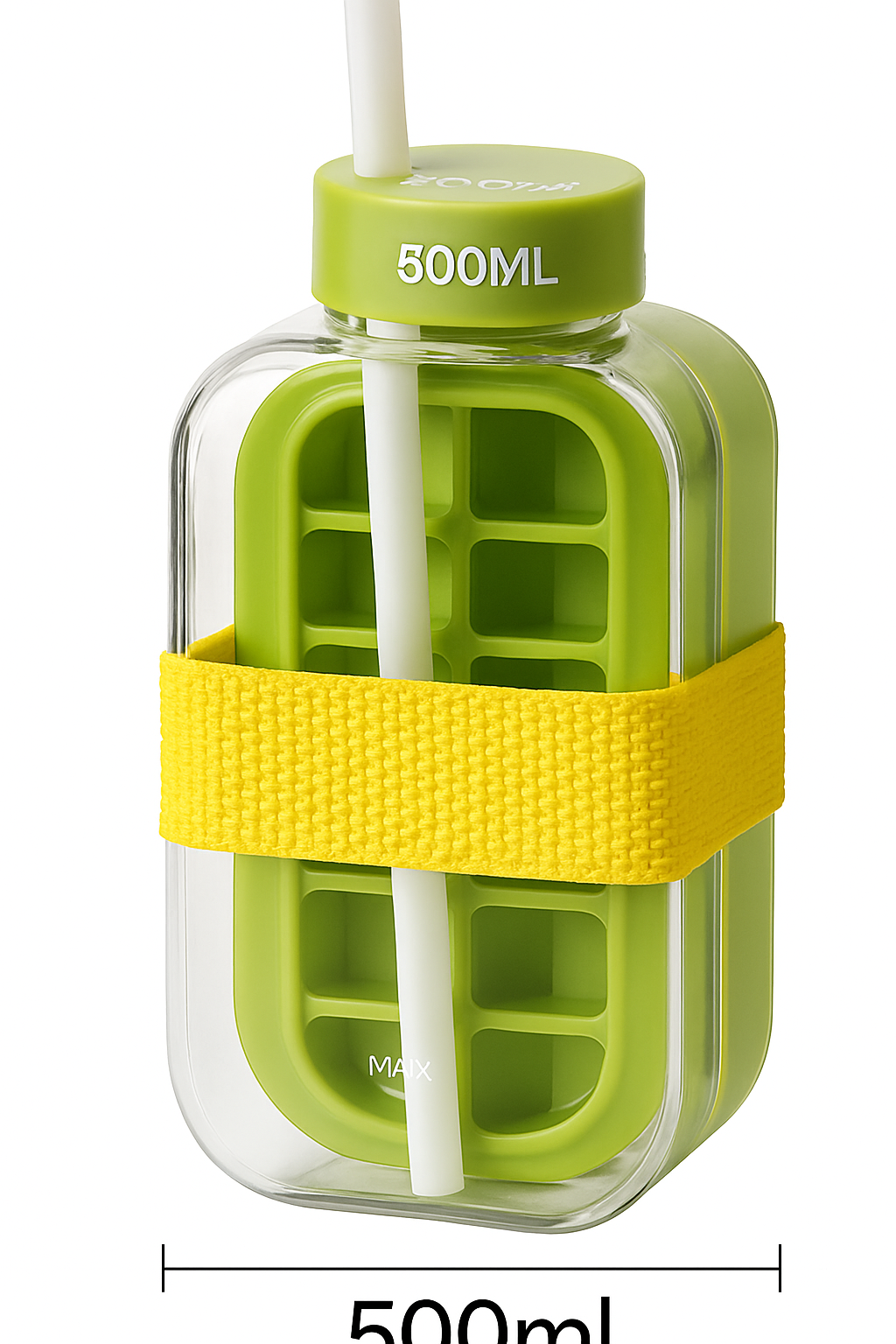 2 in 1 Touch-Free Ice Cube Tray Water Bottle