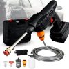 Portable High Pressure Car Washing Gun, Rechargeable Foam Machine Water Gun, Electric Cordless Pressure Spray Water Gun
