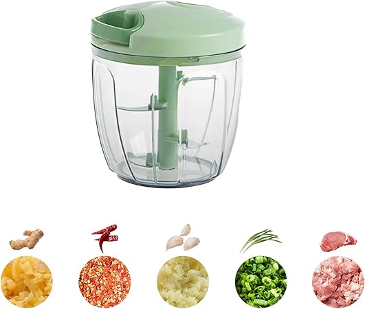 Hand Pulled Multipurpose Chopper & Cutter | Rope Pulled Chopper Multifunctional Meat Grinder, Vegetable Cutter (random Color)
