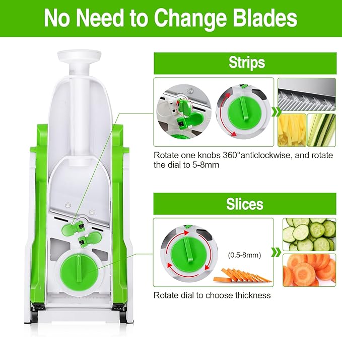 5 In 1 Mandoline Vegetable Slicer Food Chopper, Vegetable Cutter, Quick Fruit Dicer (random Color)