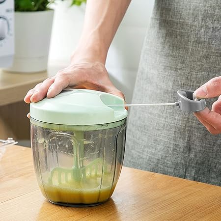 Hand Pulled Multipurpose Chopper & Cutter | Rope Pulled Chopper Multifunctional Meat Grinder, Vegetable Cutter (random Color)