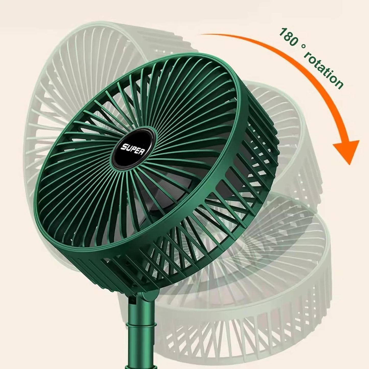 Portable Telescopic Folding Fan Table Desk Fan | 3 Speeds Adjustable Height Fan (random Color)