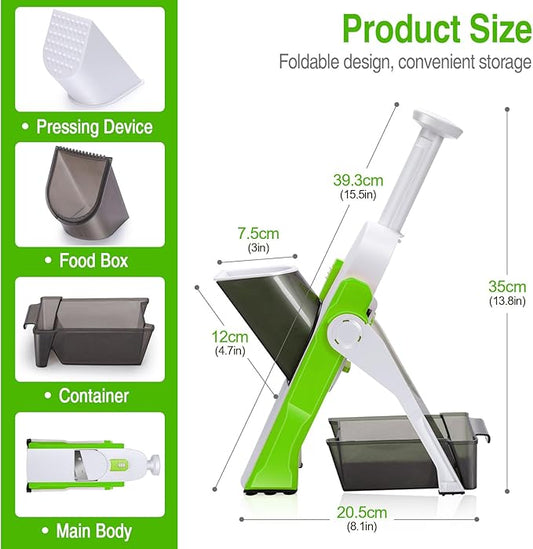 5 In 1 Mandoline Vegetable Slicer Food Chopper, Vegetable Cutter, Quick Fruit Dicer (random Color)