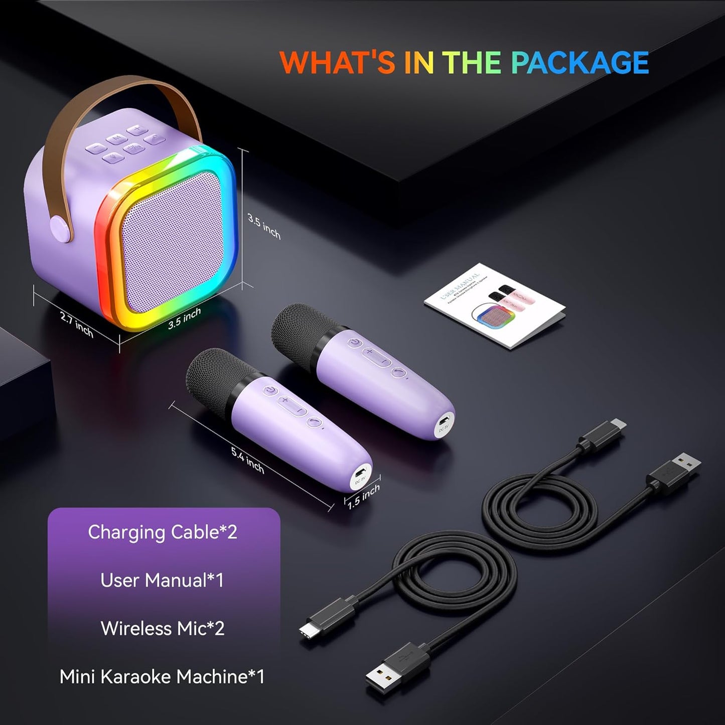K12 Karaoke Speaker Portable Rechargeable Bluetooth Wireless Speaker With Mic Premium Smart Speaker (random Color)