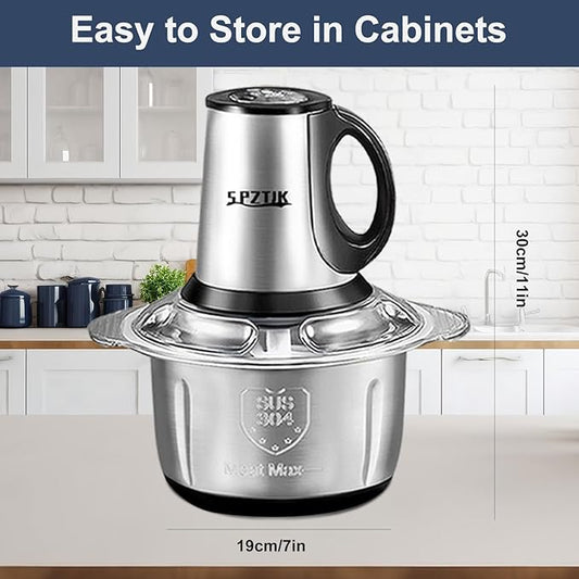 Electric Meat Chopper Machine 3-liter Capacity 400 Watts Motor Silver Chopper | Best Quality Chopper