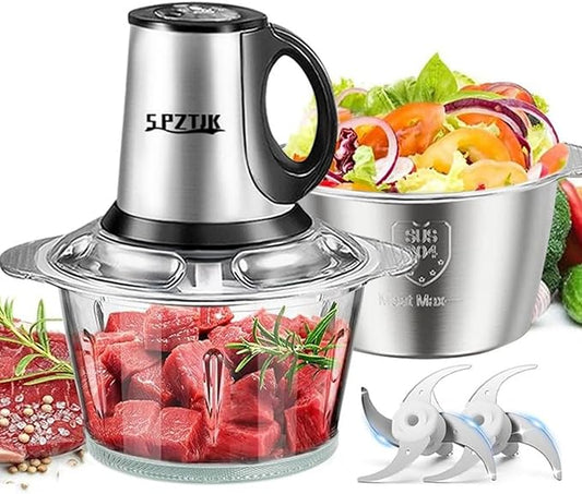 Electric Meat Chopper Machine 3-liter Capacity 400 Watts Motor Silver Chopper | Best Quality Chopper
