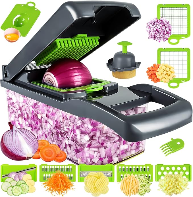 16 In 1 Multifunctional Vegetable Slicer Cutter Shredders Slicer With Basket Fruit Potato Chopper Carrot Grater
