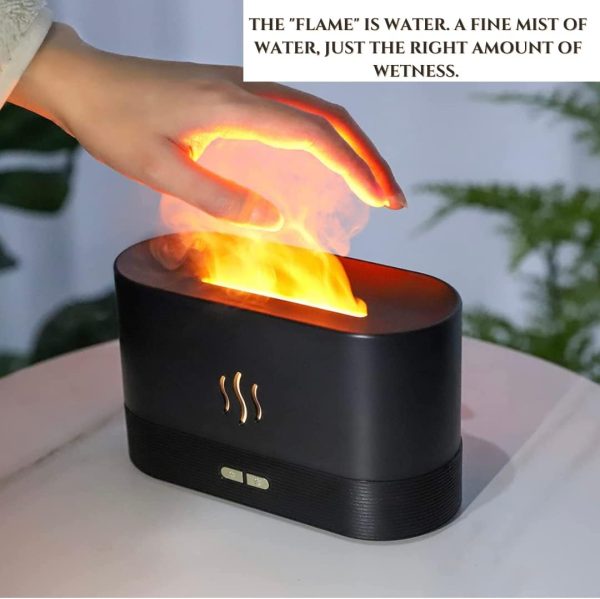 Flame Air Diffuser, Humidifier, Portable-noiseless Aroma Diffuser
