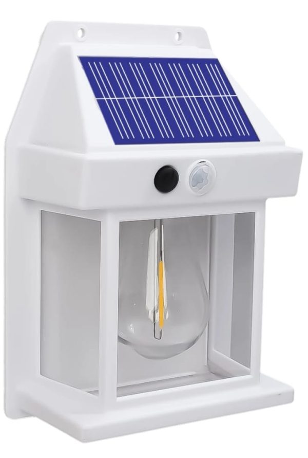 Solar Power Motion Sensor Human Body Induction Led Wall Light Waterproof Tungsten Filament Lamp Outdoor Garden